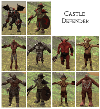 Castle Defender enemies